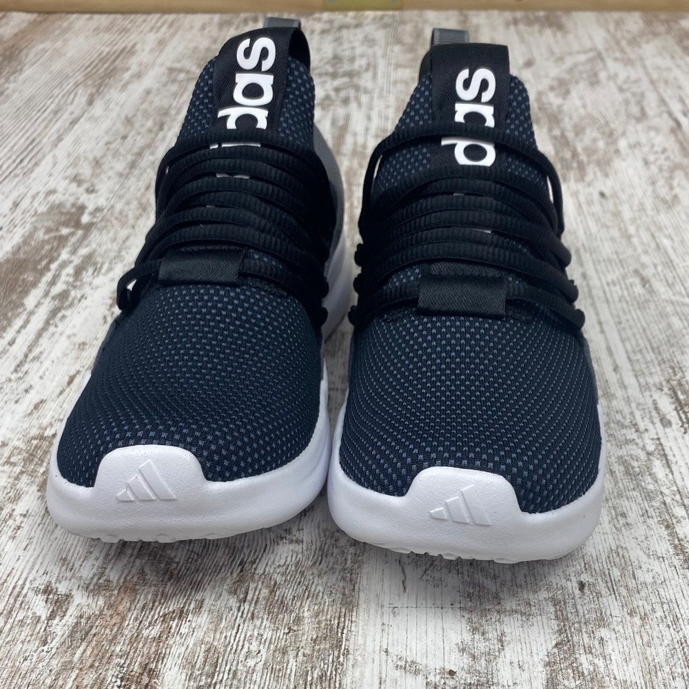 adidas Lite Racer Adapt 7.0 Kids Youth 4 Black Gray Cloudfoam Slip On Sneakers
